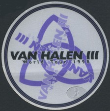 VAN HALEN III 1998 WORLD TOUR BACKSTAGE PASS AA purple