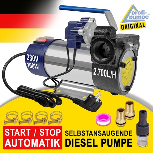 PROFI-PUMPE.de Diesel-/Heizöl-/Biodieselpumpe 230V Mit Filter – DP01104-4, NEU