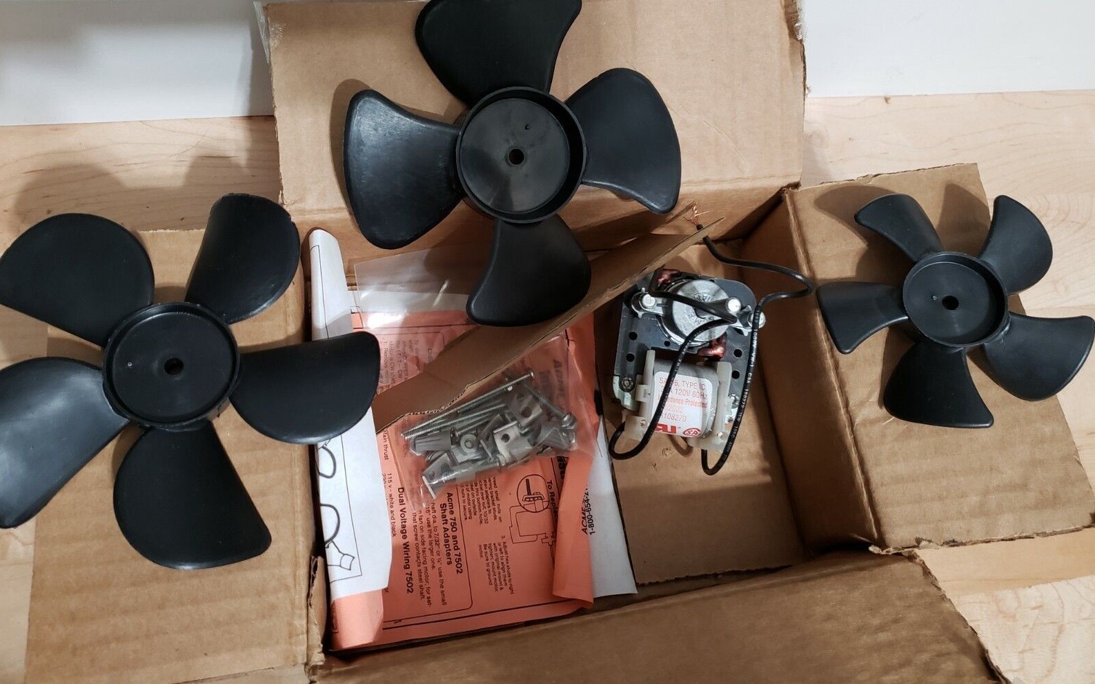 Acme Miami Bb-700 Reversible Motor Kit 2 Fan Blades - 115v for 