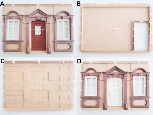 PLAYMOBIL VINTAGE 5300 VICTORIAN MANSION WALLS NO W/P-NOTE-5305 5955 7411-CHOICE