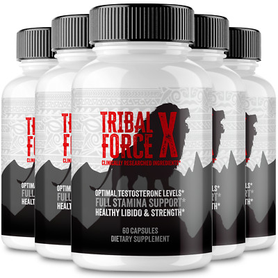 (5 Pack) Tribal Force X Men Support Capsules, TribalForce X Pills (300 Capsules)