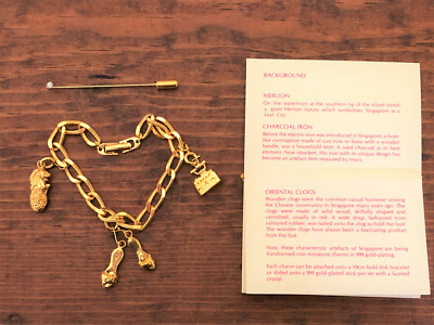 Fashion Unique Artefact Lady Charm Chain Bracelet and Stick-Pin (Set) 