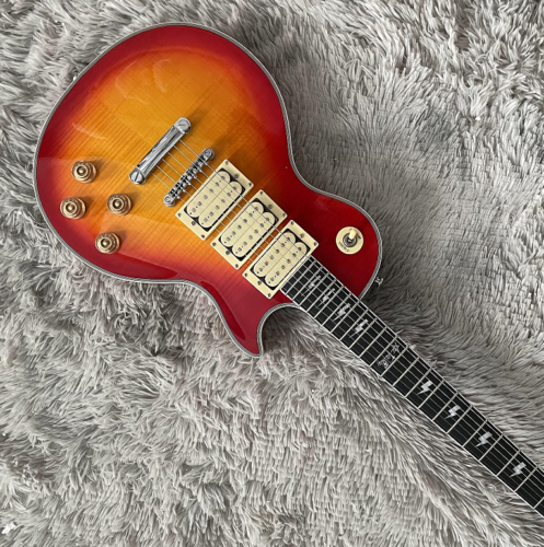 LP ACE Frehley Signature Electric Guitar Figured Maple Top Cherry Burst H-H-H - Afbeelding 1 van 5