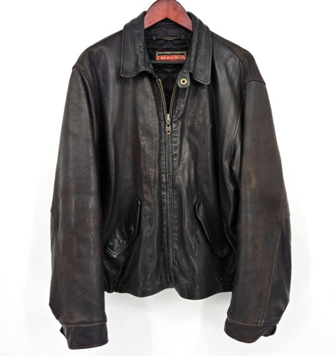 Vintage Chevignon Authentic Leather Bomber Biker J