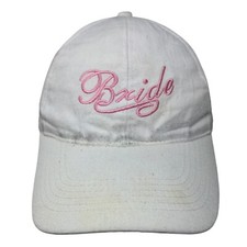 Bride Strapback Hat White One Size Adjustable Embroidered Logo 6 Panel