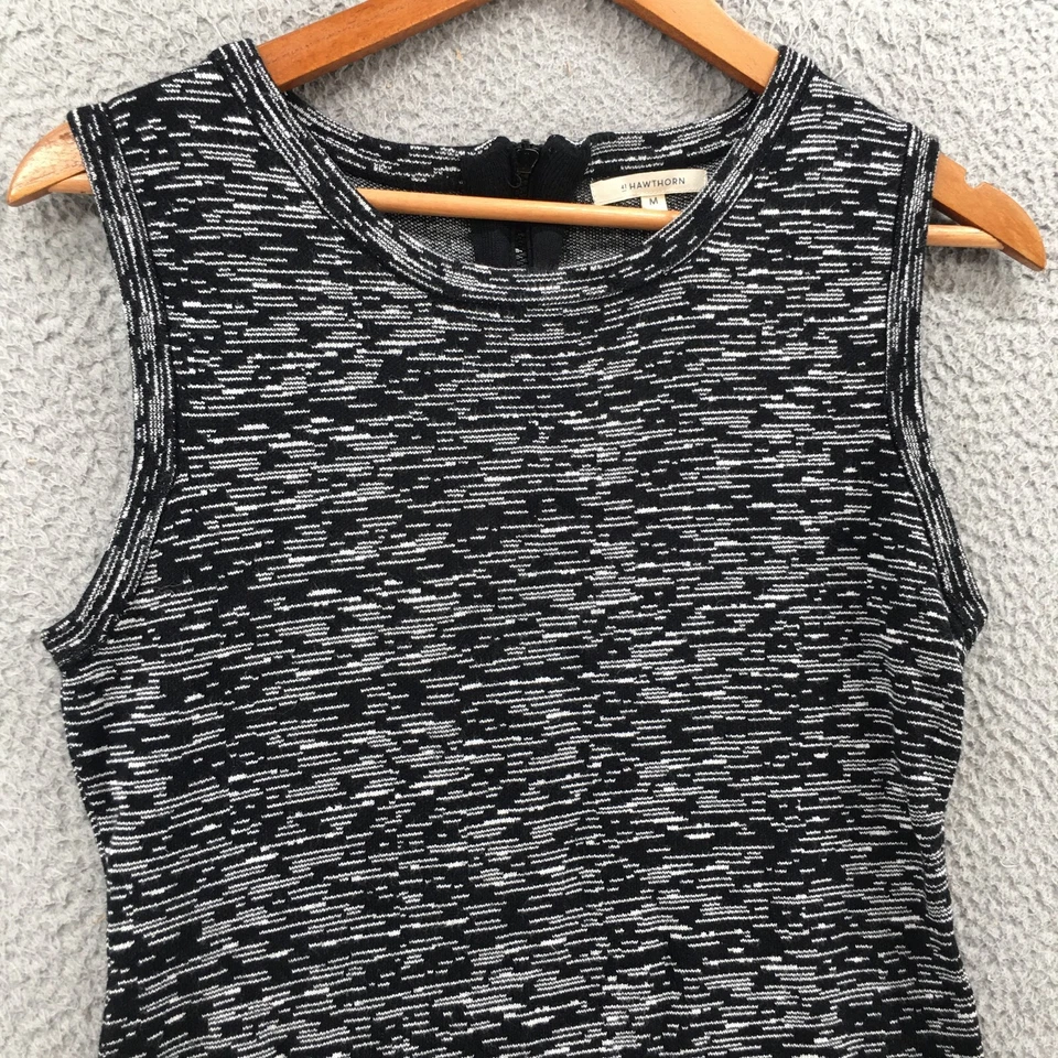 Vestido 41Hawthorn línea A para mujer gris medio jaspeado tejido sin mangas cremallera trasera Foto 3 de 4