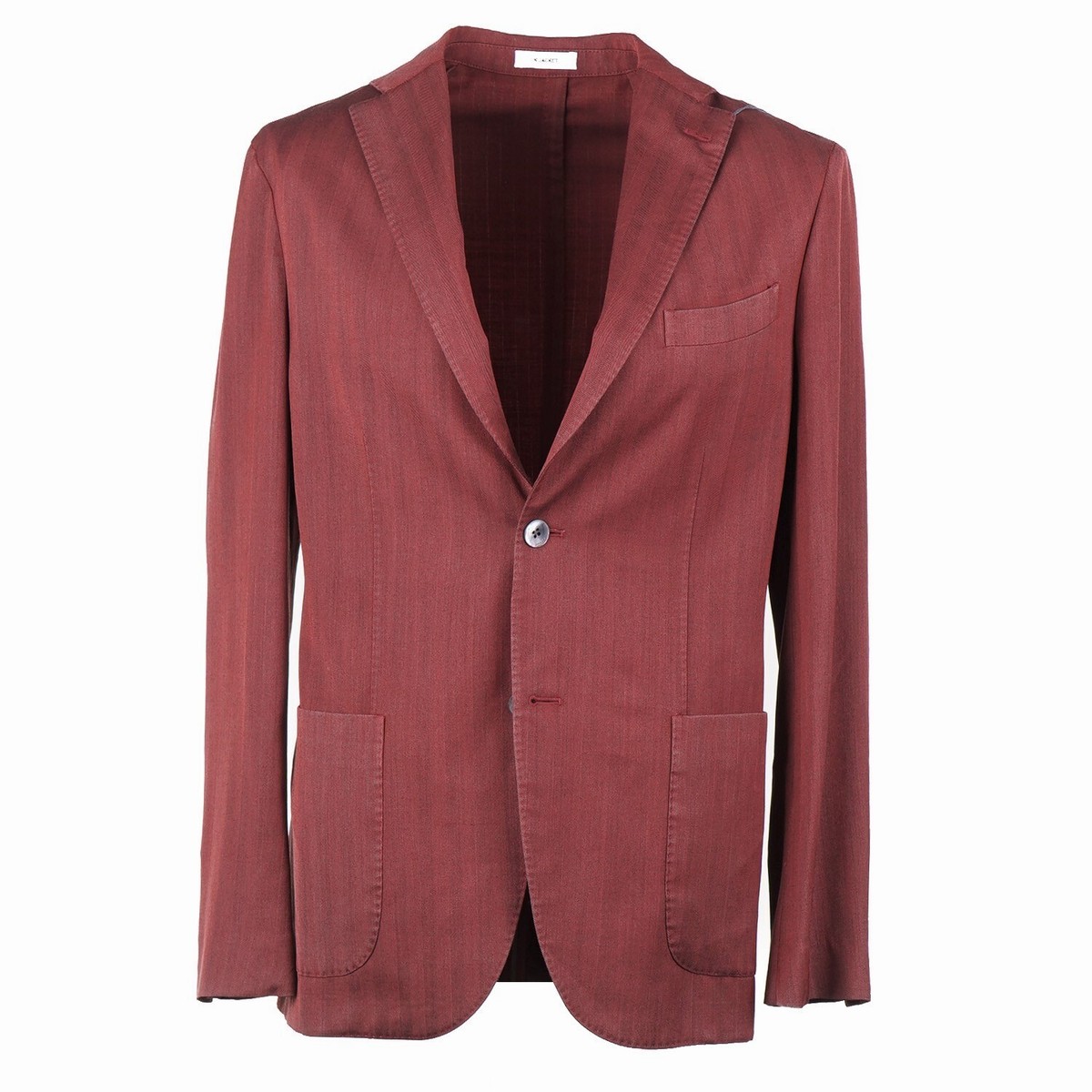 Boglioli Red Lightweight Herringbone Wool 