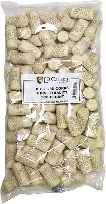 8 x 1 3/4 First Quality Wine Corks - 100 Count
