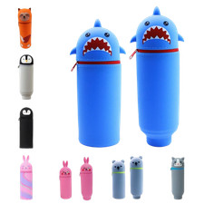 1pc Animal Shape Pen Container Silicone Stationery Organizer  for Students