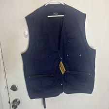 Mil-Tec Outdoors Vest Navy XXL NWT Many Pockets Zipper Camera Photo Hiking 