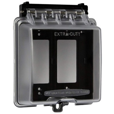ENERLITES Wetterfeste Outdoor GFCI Steckdosen 2-fach transparente