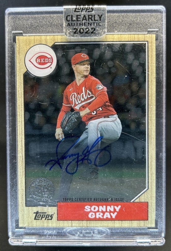 2022 Topps Clearly Authentic Sonny Gray 1987 Auto Autograph #87TBA-SG Reds