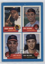 1992 Topps Archives Bazooka Quadracard Hank Aaron Luke Easter Ray Boone HOF 13kt