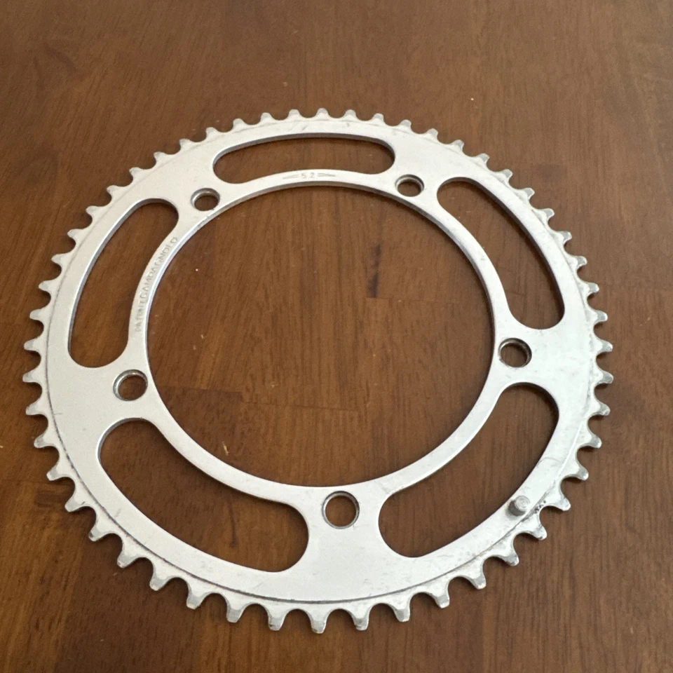 Plato Campagnolo 52T vintage 144 BCD 5 pernos plata Italia - usado Foto 2 de 4