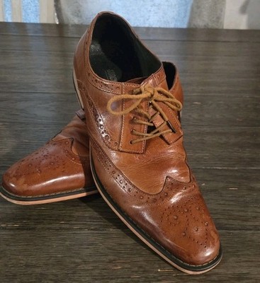Stacy Adams Men's Tinsley Tan Wingtip Oxford Leather Dress Shoes Size 10½