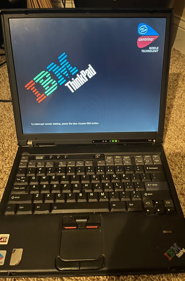 IBM Think Pad T43 Pentium M 1.86Ghz 2gb Ram No Hard Drive, No Power Adapter - Image 2 of 4
