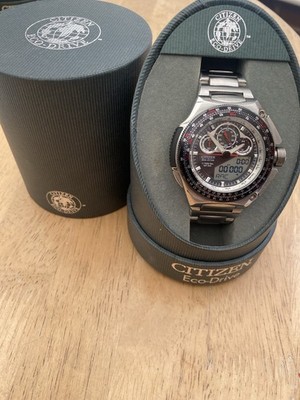 Citizen Eco-Drive Skyhawk / Navihawk style radio-controlled chronograph Watch