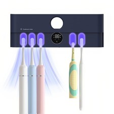 Electric Toothbrush Holder Cleaner Wall Mount Auto Drying UV Sterilizer New