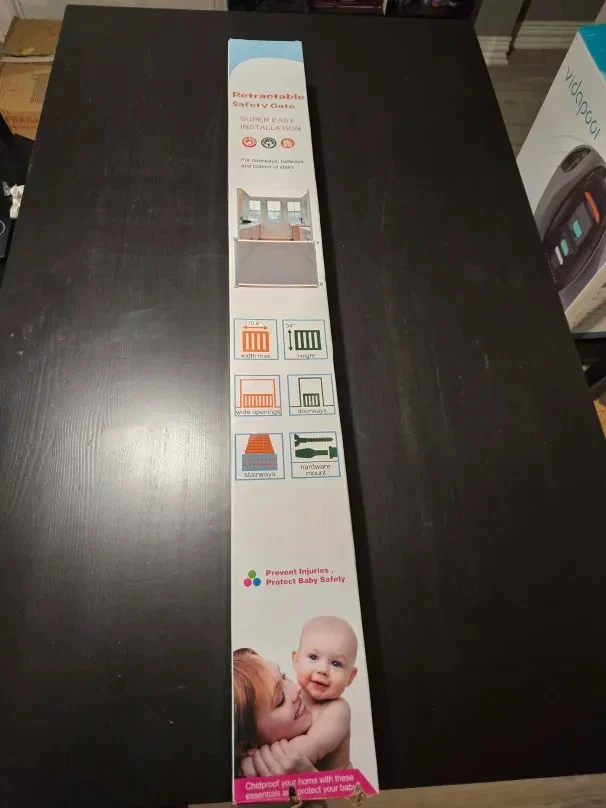 New Retractable Baby/Pet Gate 70.8in W x 34in H Hardware Mount Stairs Doors - Image 2 of 4