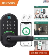 Matte Black Smart Door Lock: Secure Your Home with Versatile Access Options