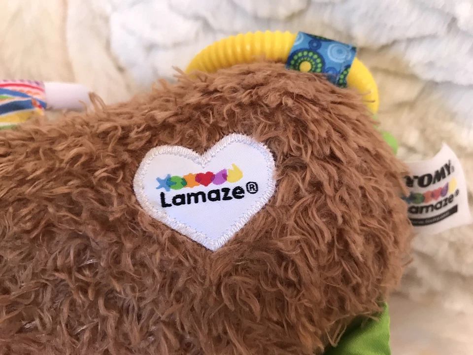 Lamaze Mortimer Moose Activity Toy Plush Baby Teether Rattle Crinkle Clip On 9” - Image 4 of 4