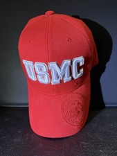 USMC Marine Corps Red Embroidered Baseball Cap US Warriors Military Hat Snapback