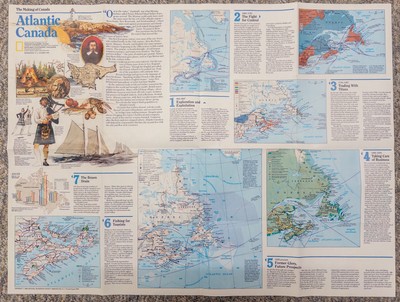 Landkarte National Geographic  The Making of Canada - Atlantic Canada  1993