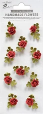 Little Birdie Petite Rose Paper Flowers 10/Pkg-Poppies And Roses