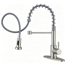 Kitchen Faucet with Pull Down Sprayer, High Arc Single Handle Kitchen Sink Fa...