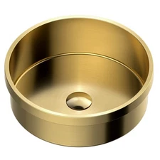 Karran USA CCT100 Cinox 15" Circular Stainless Steel Drop In - Gold