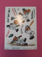 Suzy's Zoo baseball bear sticker sheet
