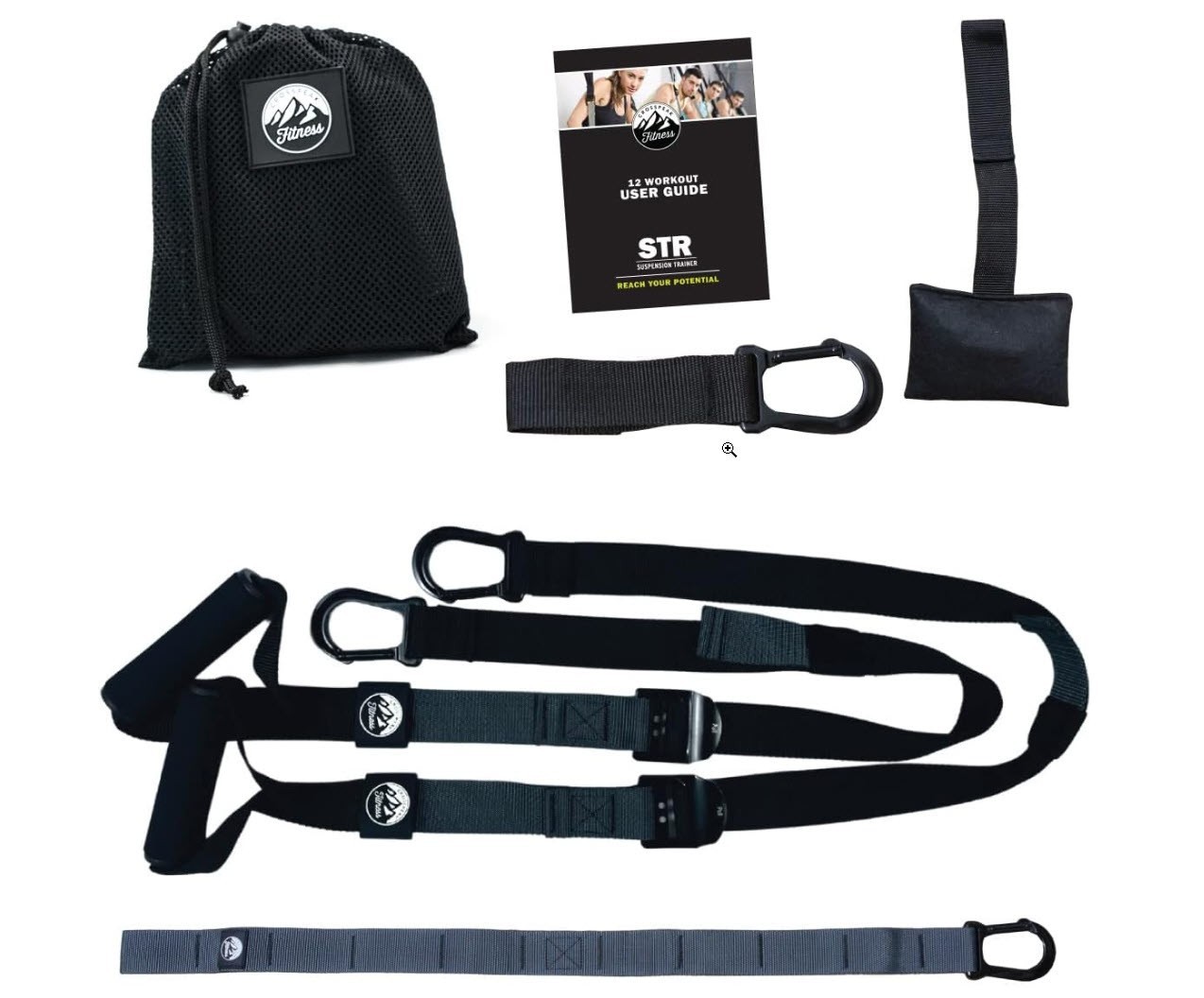 Suspension Trainer, Bodyweight Training Straps Full Body Workouts at Home NEW