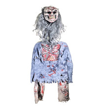 Zombie Costume Kids Size 10-12 Fun World Shirt Pants Gloves Mask Wig Halloween