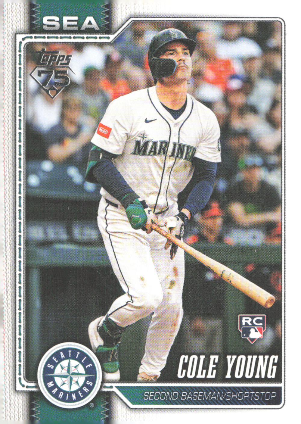 2026 Topps Series 1 - #129 Cole Young (RC) Mariners