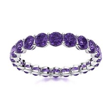 Natural Amethyst New Infinity Crown Chakra Ring Jewelry 925 Sterling Silver