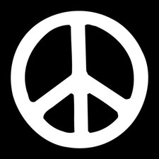 Peace Sign Love Hippy Hippie Decal Sticker White Die Cut Vinyl