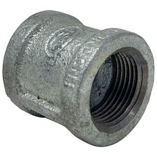 3/4" Galvanized Banded Malleable Iron Coupling, FNPT Thread