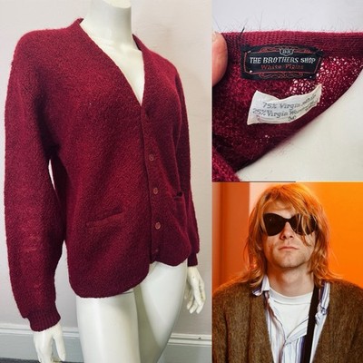 トップス vintage mohair cardigan  cobain Vintage 60s Mohair Wool Shaggy Kurt Cobain Cardigan Sweater Grunge