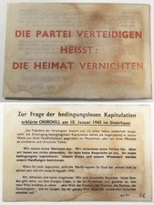1945 Flugblatt Wehrmacht Kapitulation Lage Heimat 2.WK ww2 leaflet FL655