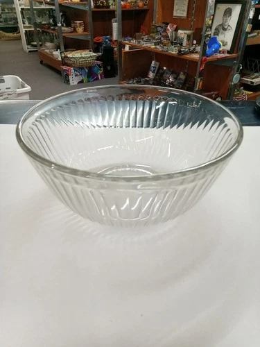 Vintapge Pyrex 10 Cup Clear Glass Ribbed Mixing Bowl 7403-S