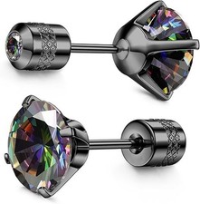 Hypoallergenic G23 Implant Grade Titanium Screw Back Earrings 20G Pure Titanium