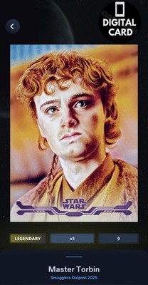 10cc MASTER TORBIN STELLAR ART PURPLE SMUGGLERS OUTPOST 25 Star Wars Card Trader