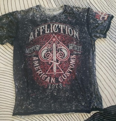 AFFLICTION VINTAGE REVERSIBLE TEE SIZE XXL PRE OWNED 