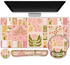 DINKY Desk Mat Mouse Pad, XXL Large Gaming Mouse Pad with Wrist Rest Wrist Su...