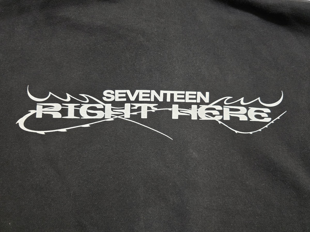 Seventeen Right Here 2024 World Tour Full Zip Jacket Hoodie Mens