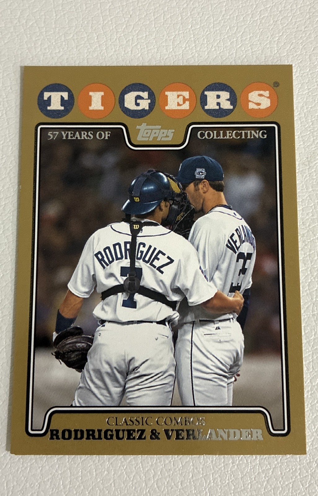 2008 Topps - Classic Combo Justin Verlander, Ivan Rodriguez #288 Gold Border...