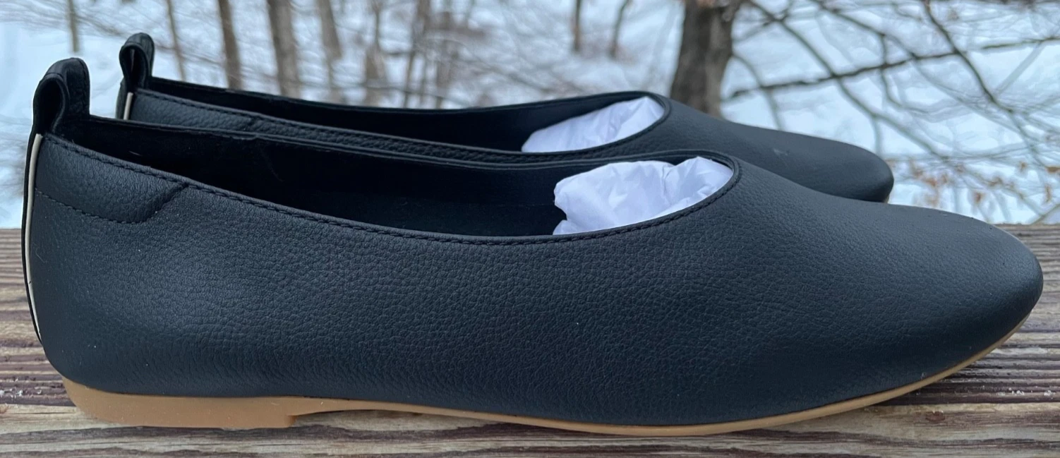 EVERLANE The Italian Leather Day Glove Flat Shoe Black size 8 Women's Casual