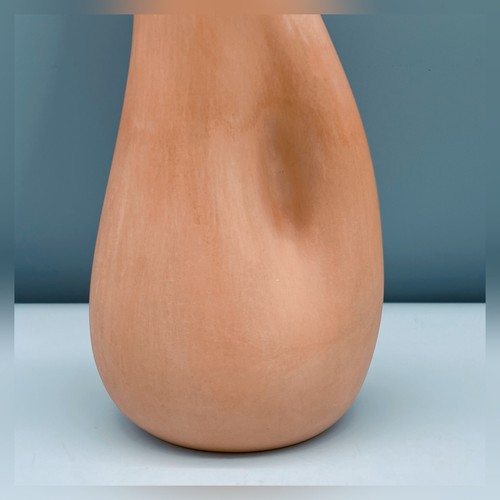 1970s ELSA PERETTI for TIFFANY Terracotta TEARDROP THUMBPRINT Carafe Vase ITALY - Picture 3 of 22
