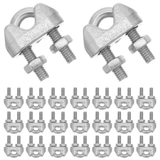 40 Pcs Steel Cable Clamp Wire Rope Stainless U-shaped Fence Clamps