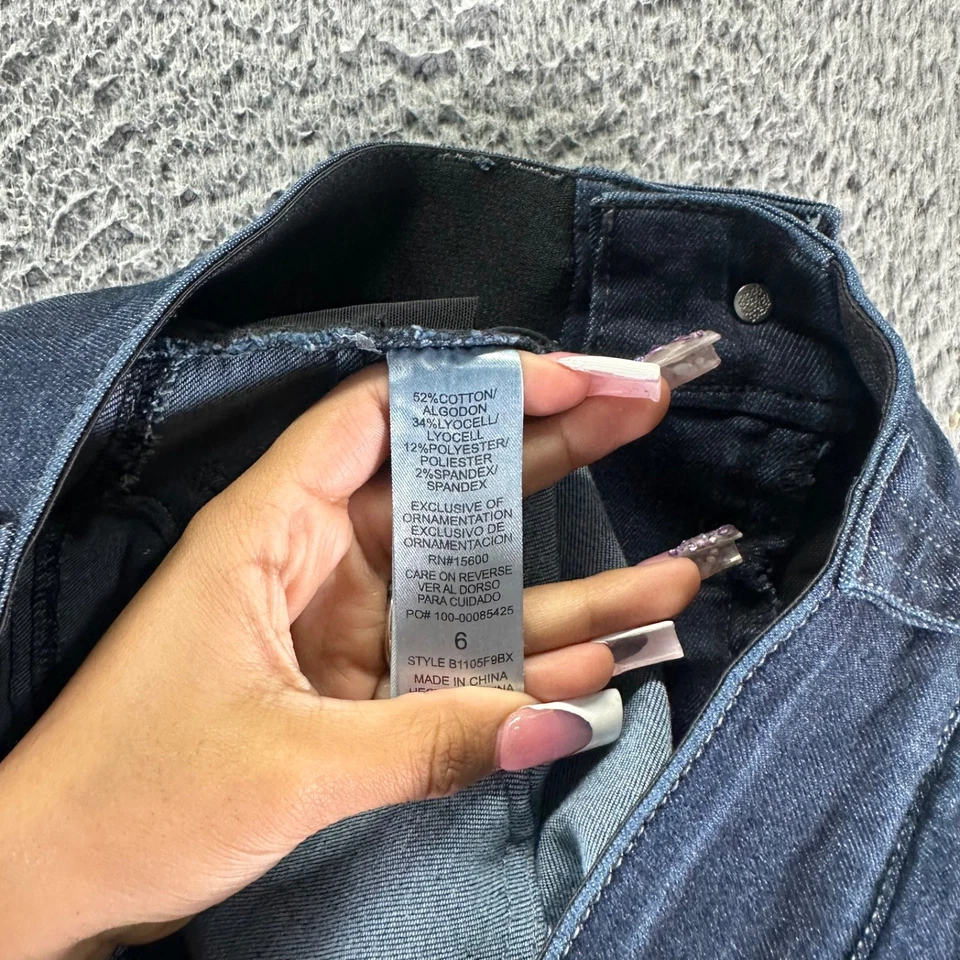 Democracy Jeans Womens Size 6 Blue AB Solution Cotton Stretch Skinny Fit Denim - Image 4 of 4